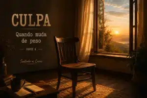 Pessoa observando a luz do fim de tarde entrar pela janela em um ambiente tranquilo, simbolizando amadurecimento, reflexão e a mudança de peso dos sentimentos ao longo do tempo.